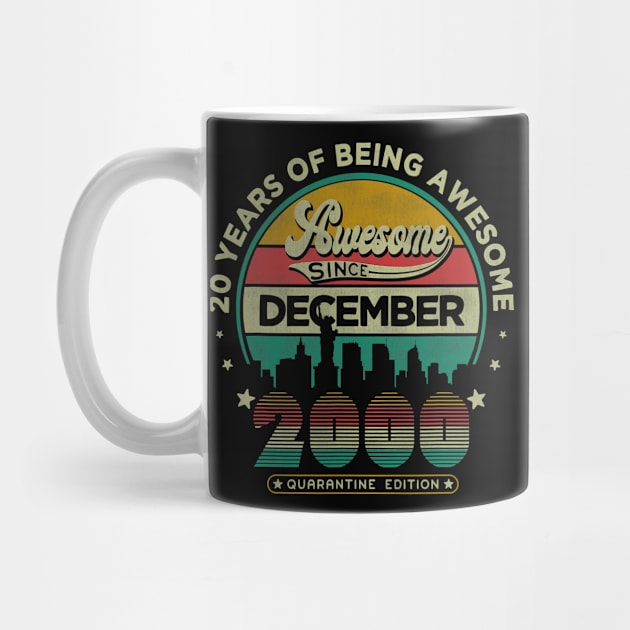 Vintage Born December 2000 20th Birthday 20 Years Old Gifts by ruffianlouse